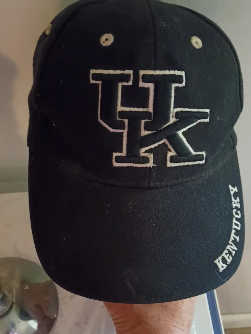 UK Embroidered Black Kids Baseball Cap